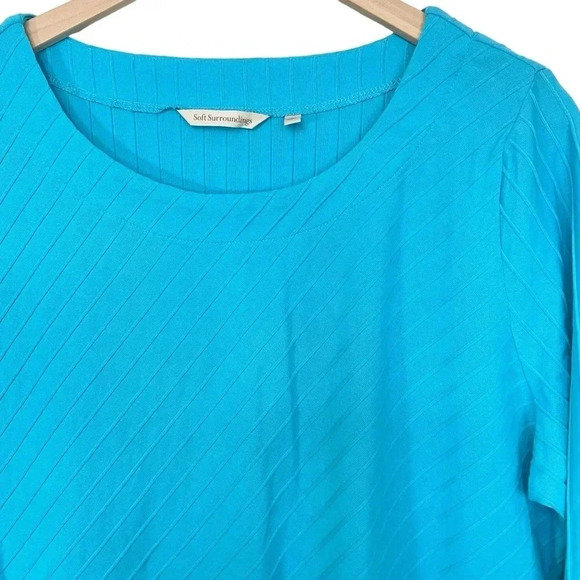 Soft Surroundings Blue Coastal Top Size Large - Picture 2 of 6